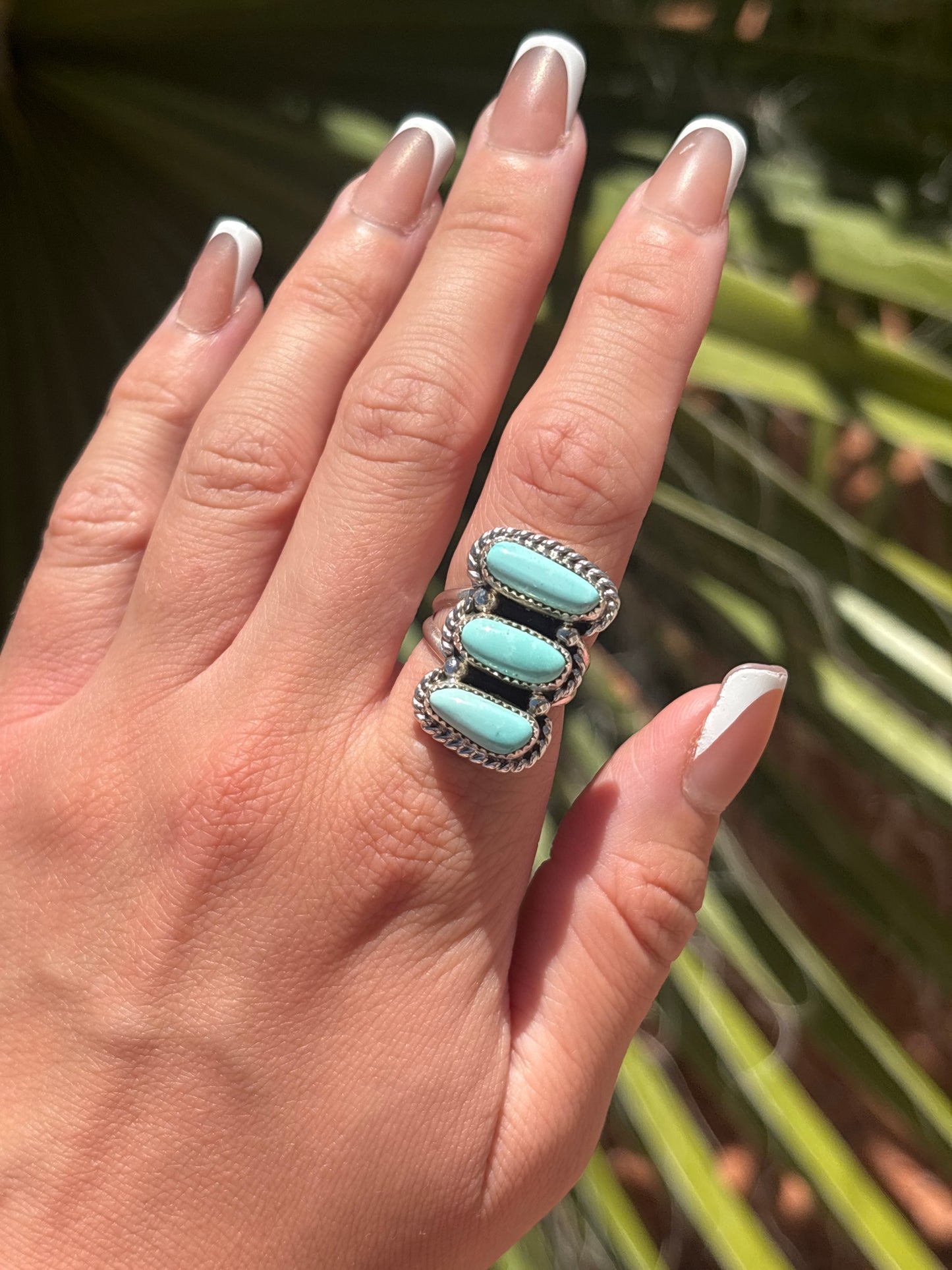 Native American, Hand-Made, Turquoise & Sterling Silver Ring