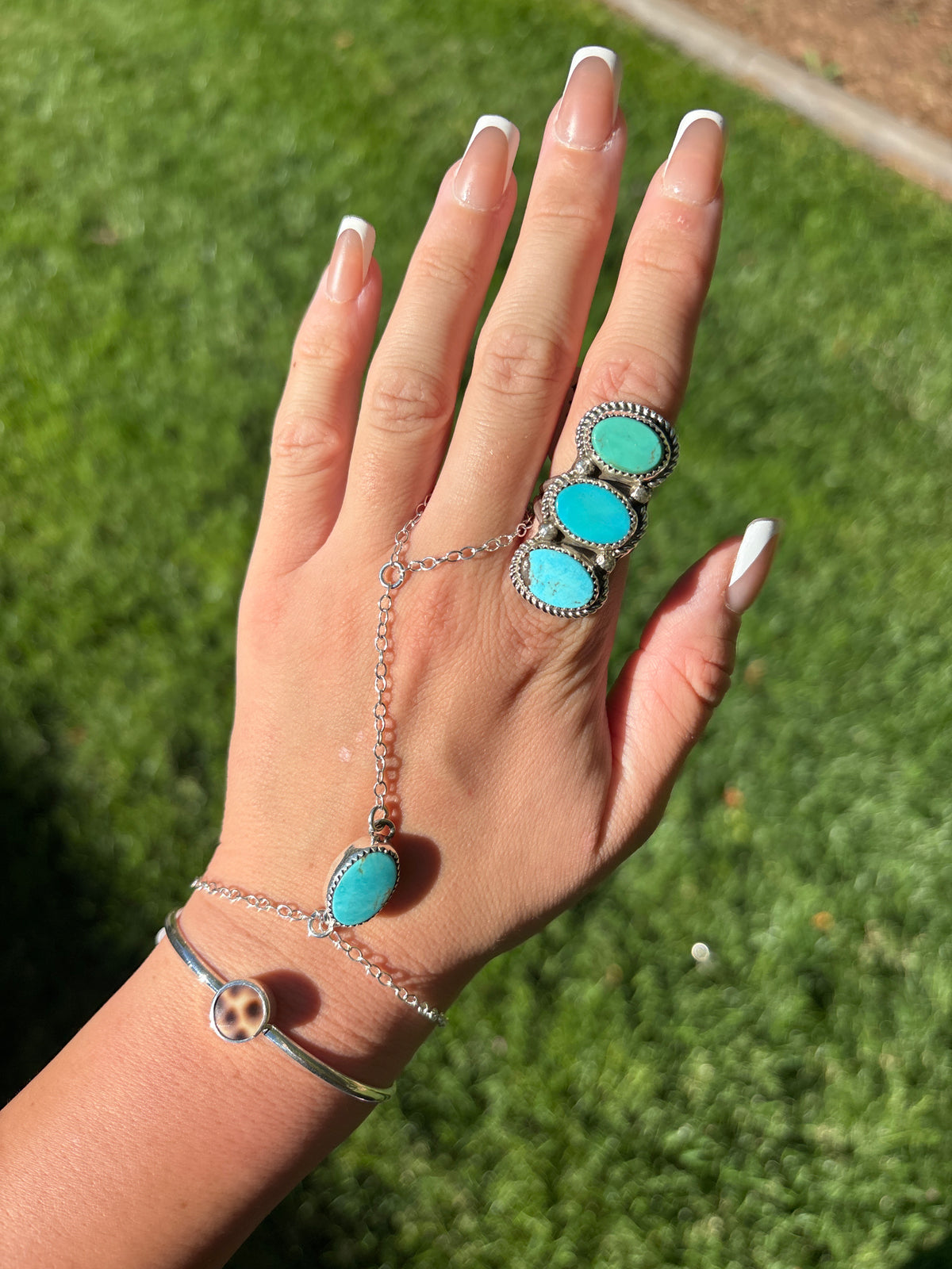 Native American, Hand-Made, Turquoise & Sterling Silver Ring