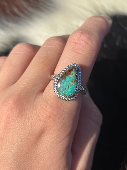 Native American, Hand-Made, Turquoise & Sterling Silver Ring