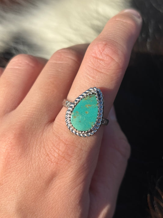 Native American, Hand-Made, Turquoise & Sterling Silver Ring