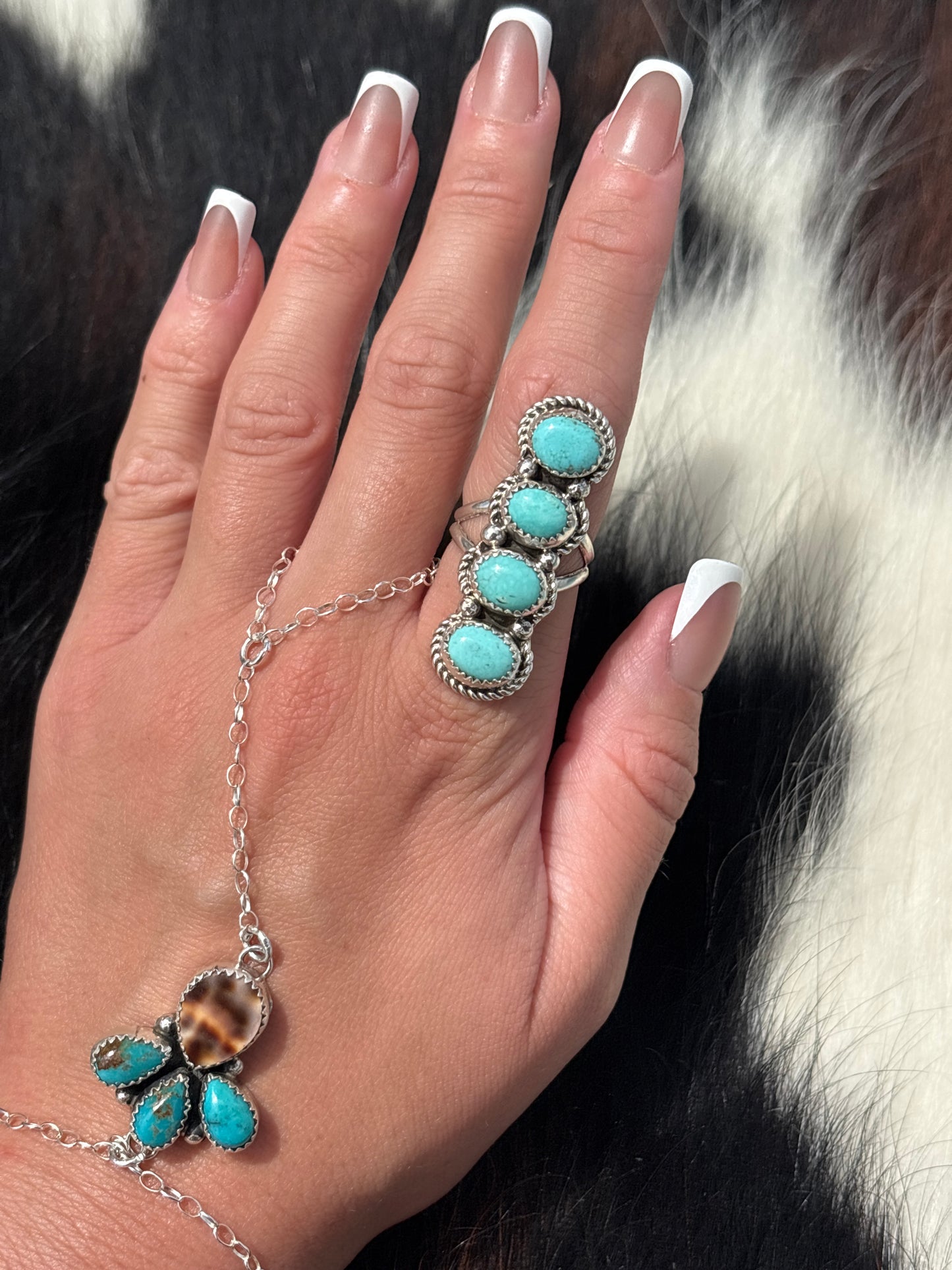 Native American, Hand-Made, Turquoise & Sterling Silver Ring