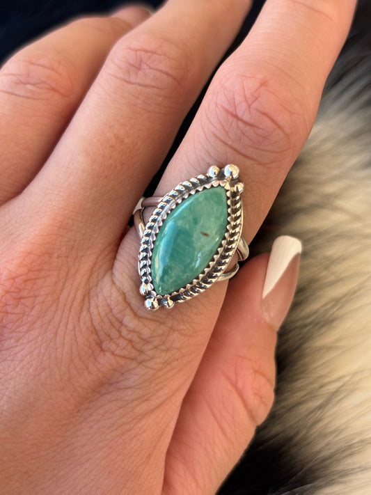 Native American, Hand-Made, Turquoise & Sterling Silver Ring