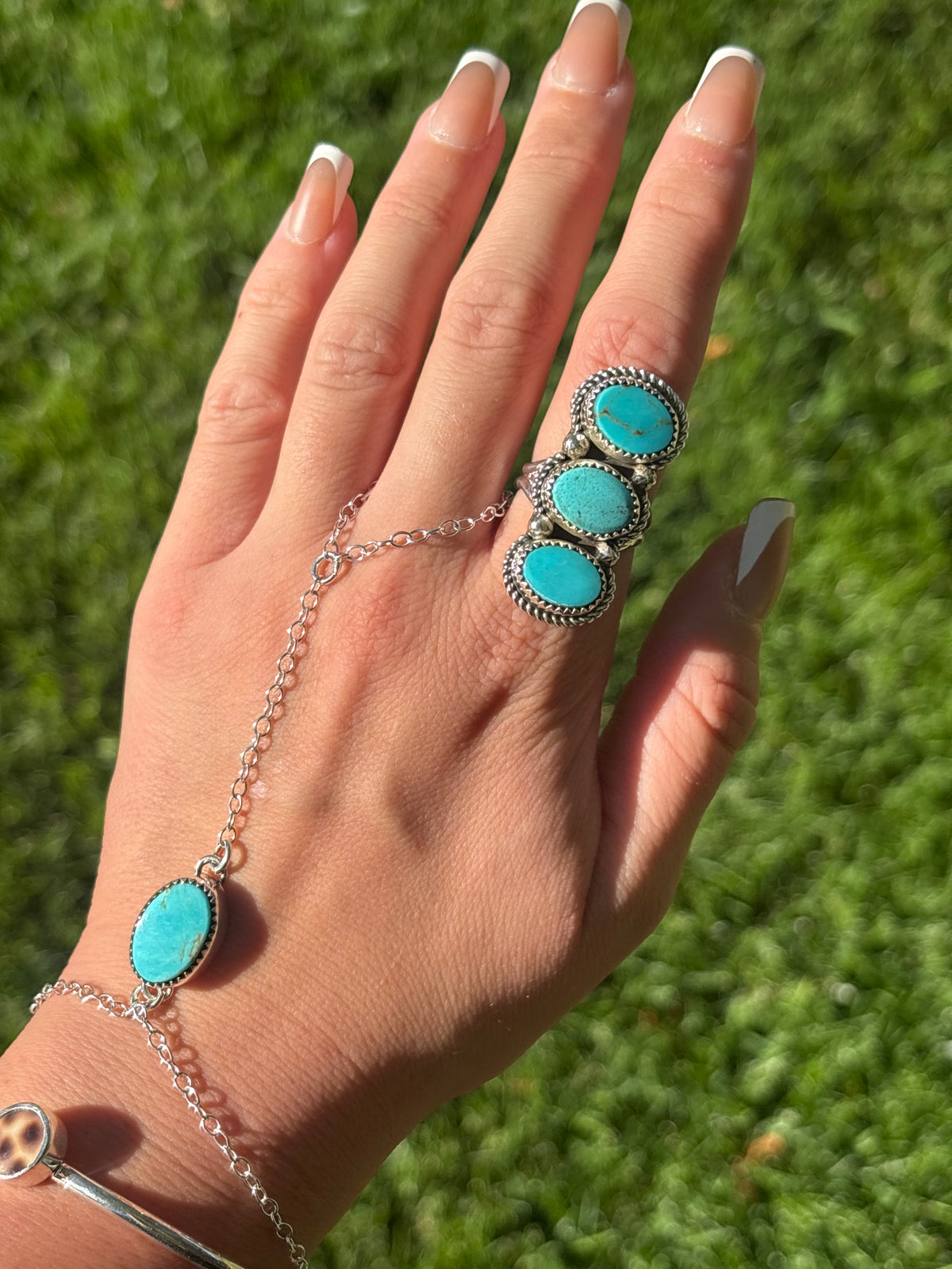 Native American, Hand-Made, Turquoise & Sterling Silver Ring
