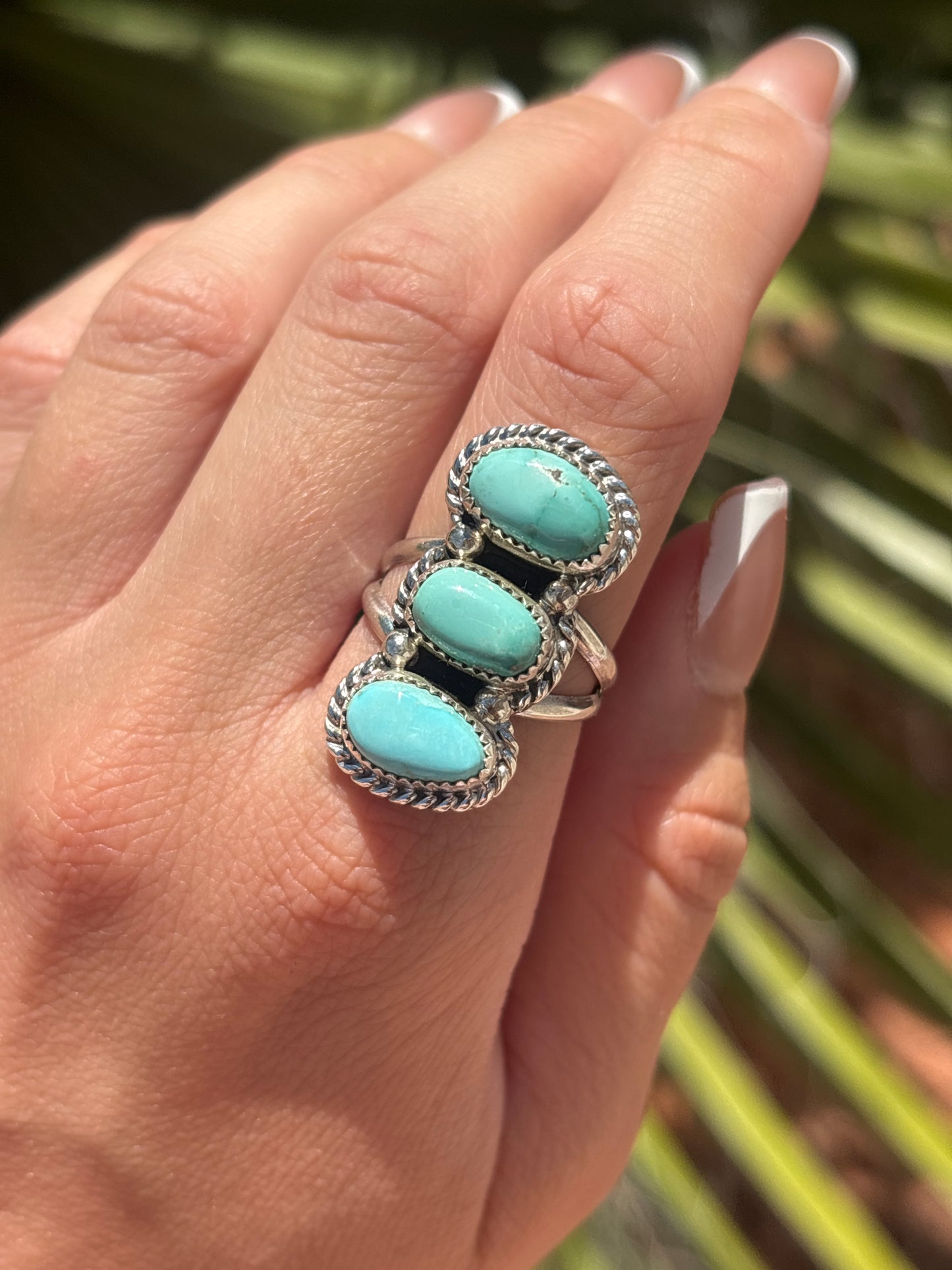 Native American, Hand-Made, Turquoise & Sterling Silver Ring