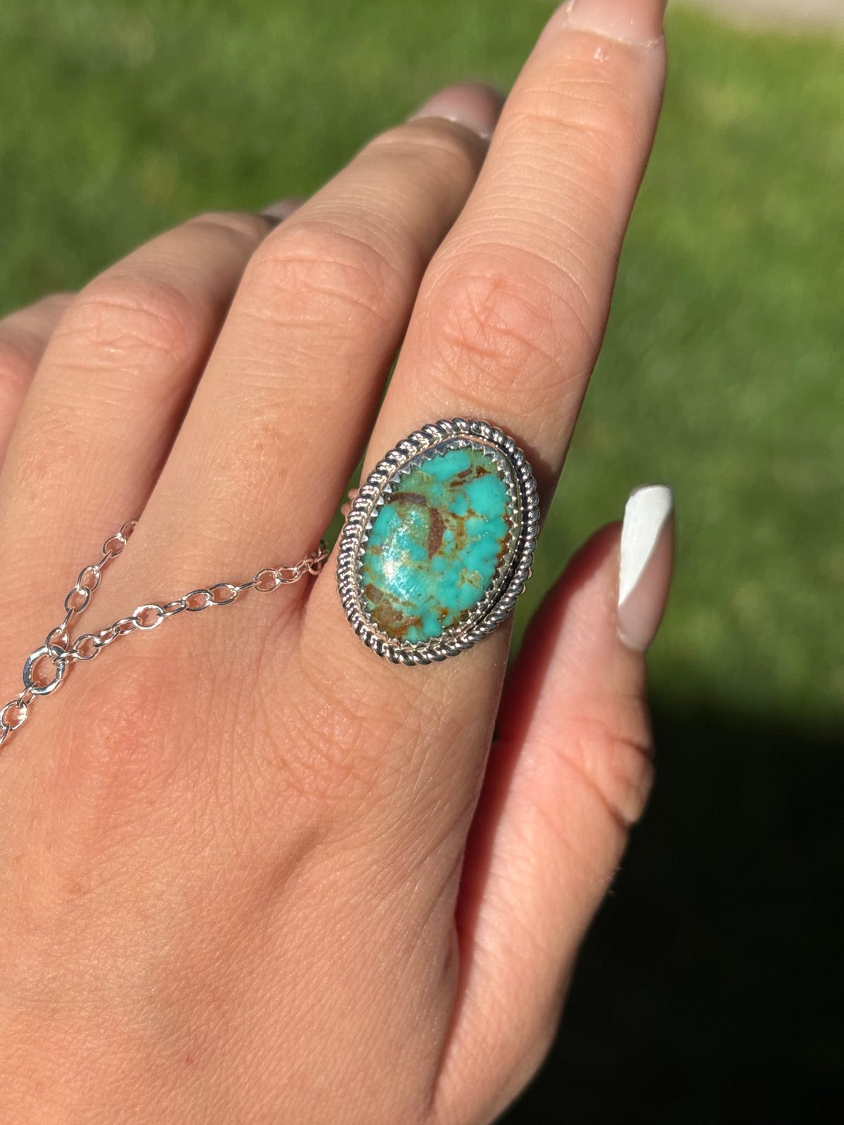 Native American, Hand-Made, Turquoise & Sterling Silver Ring