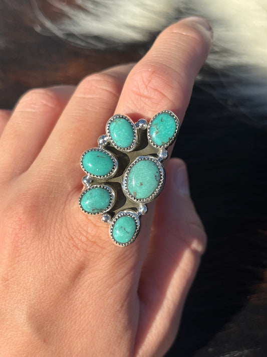 Native American, Hand-Made, Turquoise & Sterling Silver Ring