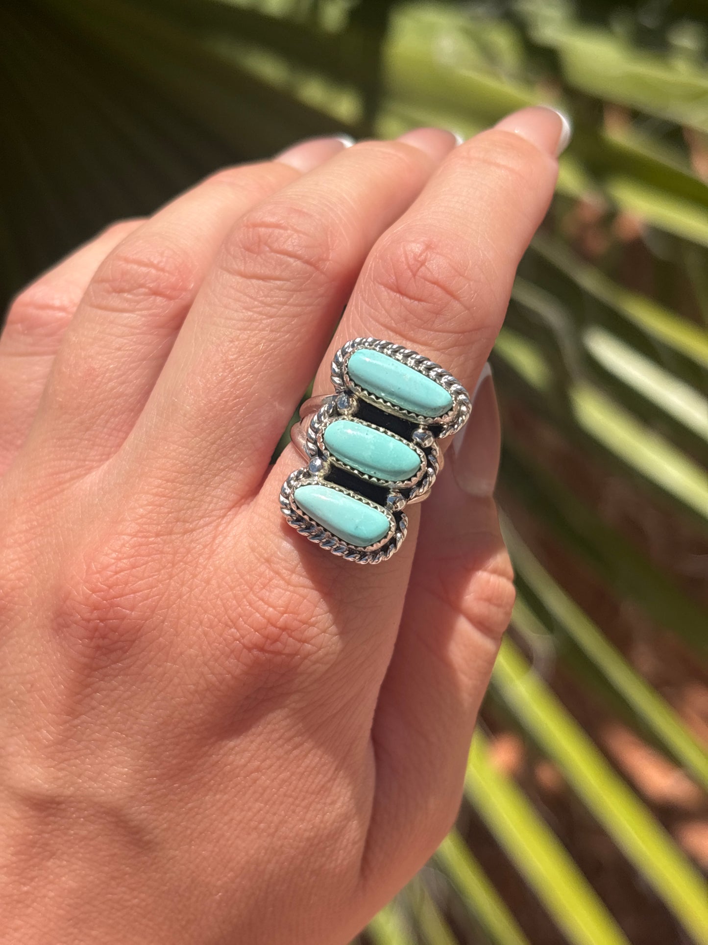 Native American, Hand-Made, Turquoise & Sterling Silver Ring