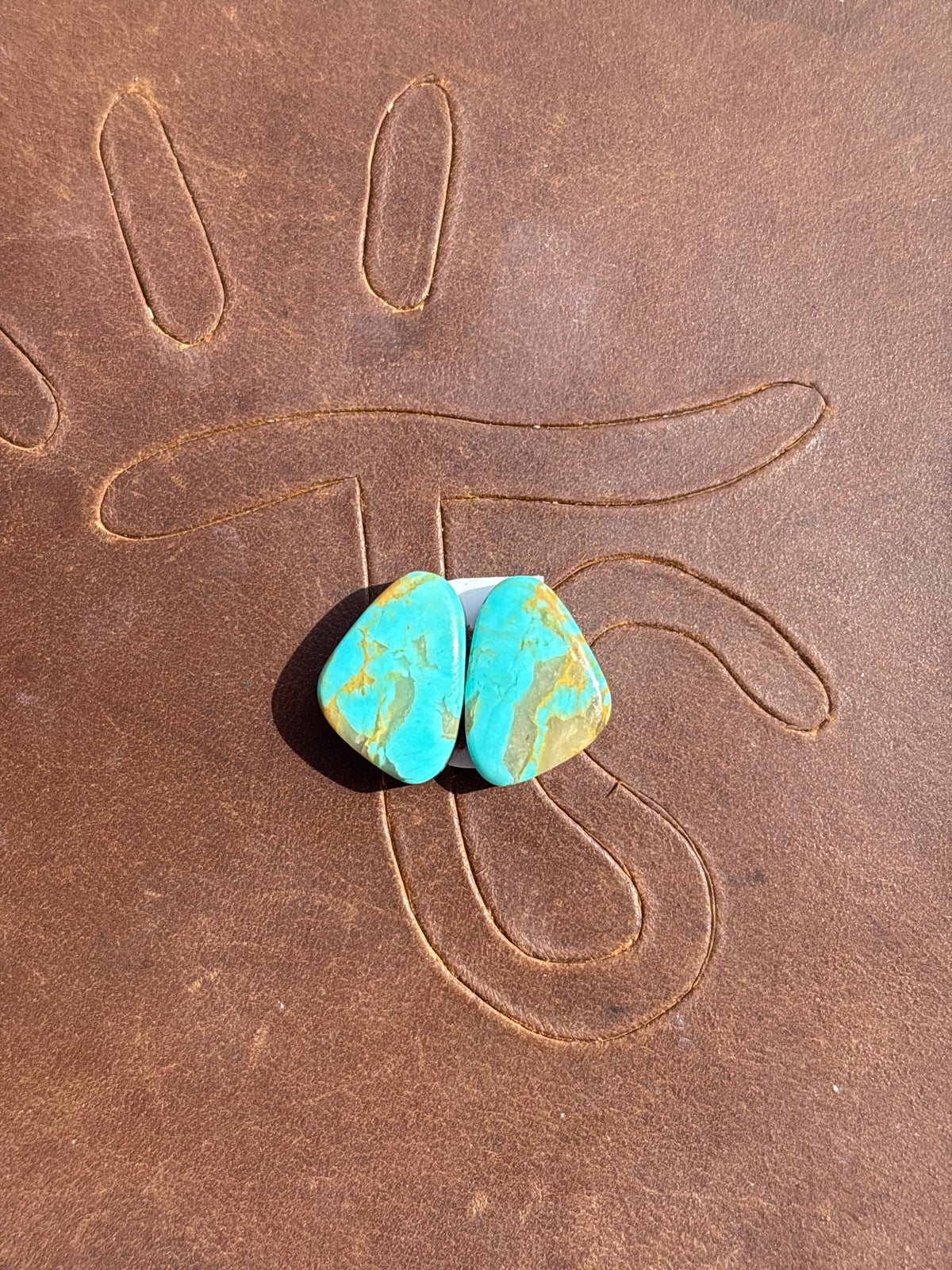 Turquoise Earrings Cabochon Set
