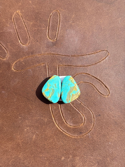Turquoise Earrings Cabochon Set