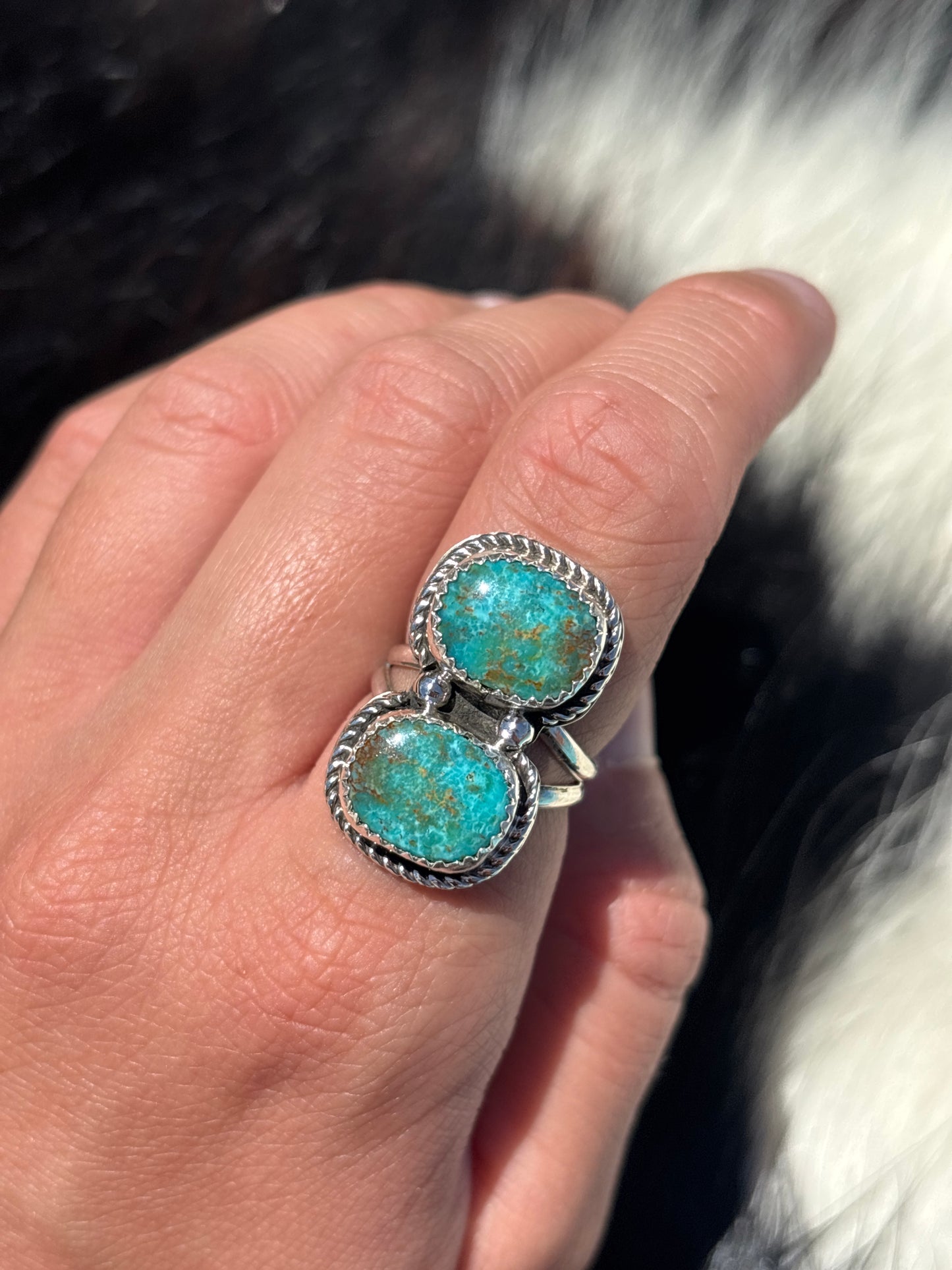 Native American, Hand-Made, Turquoise & Sterling Silver Ring