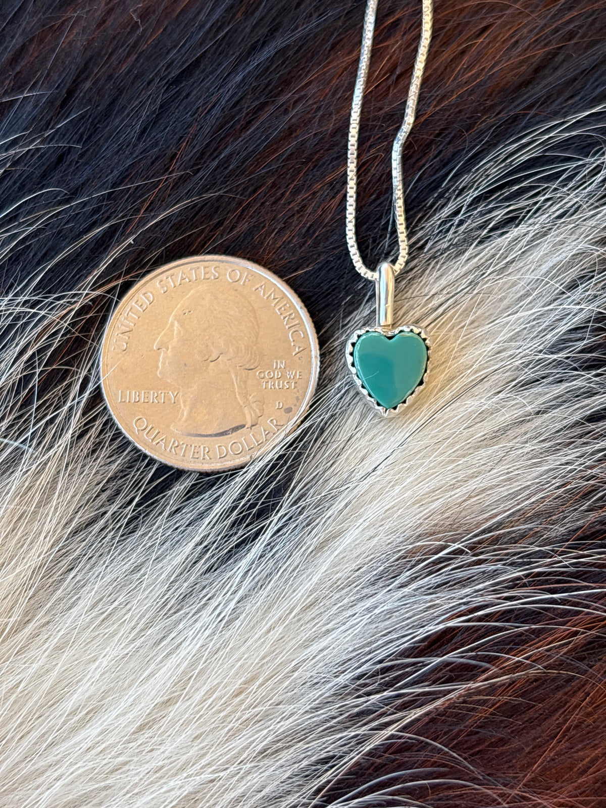 Native American, Hand-Made, Turquoise & Sterling Silver Necklace