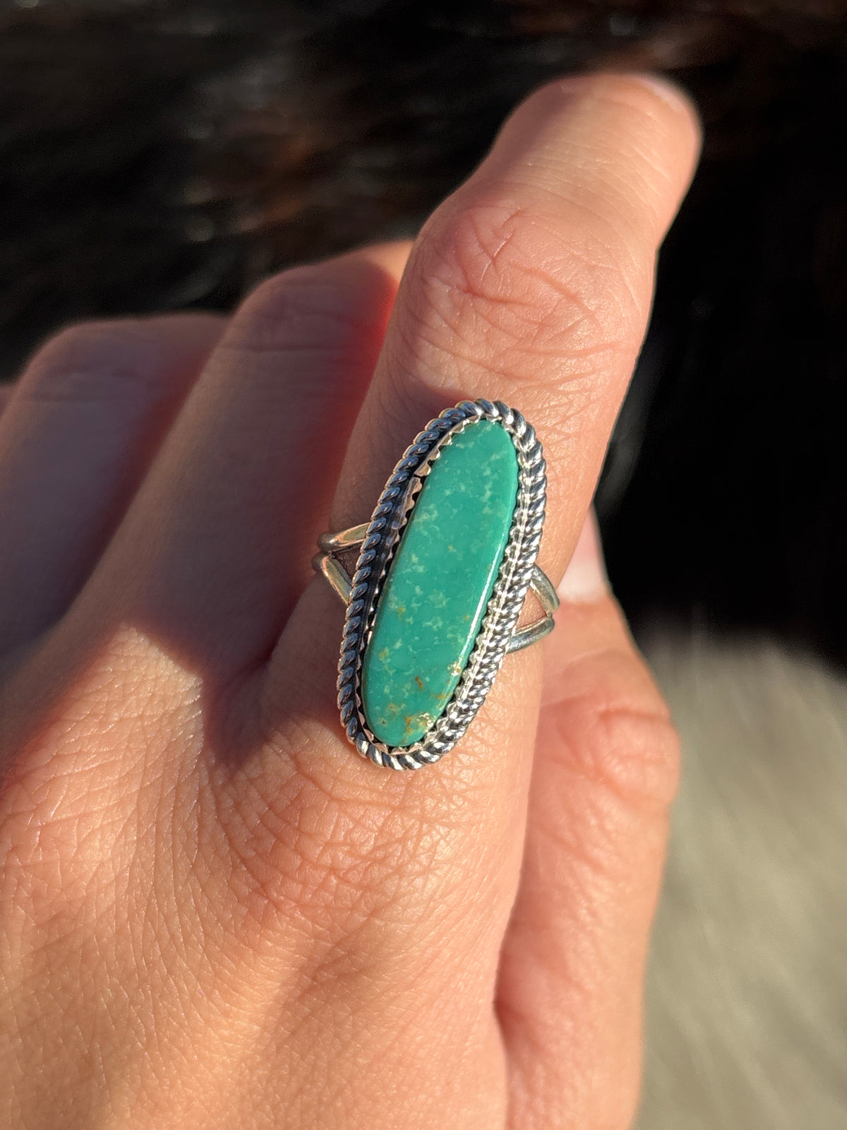 Native American, Hand-Made, Turquoise & Sterling Silver Ring