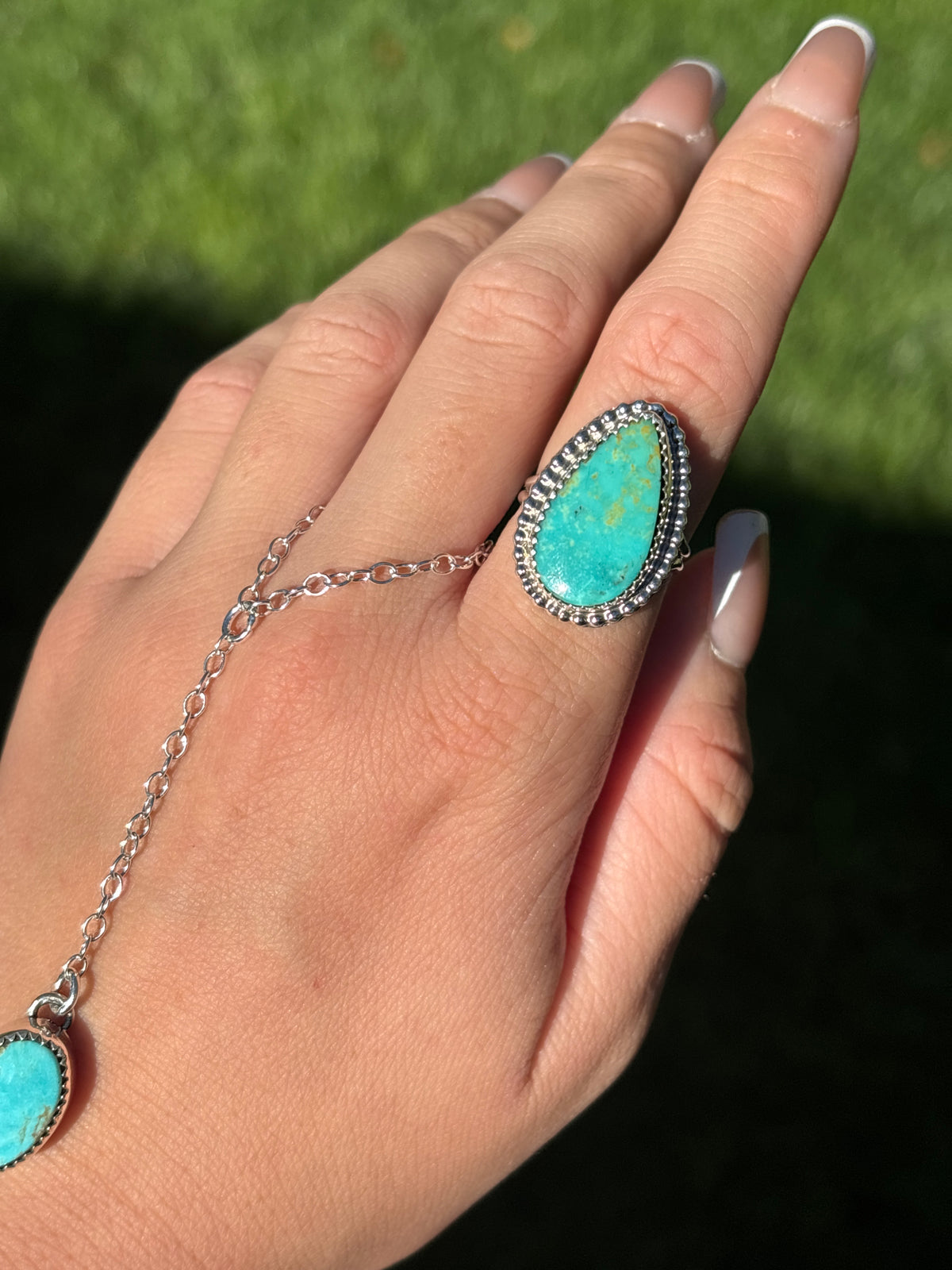 Native American, Hand-Made, Turquoise & Sterling Silver Ring