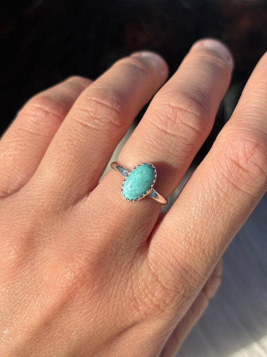 Native American, Hand-Made, Turquoise & Sterling Silver Ring