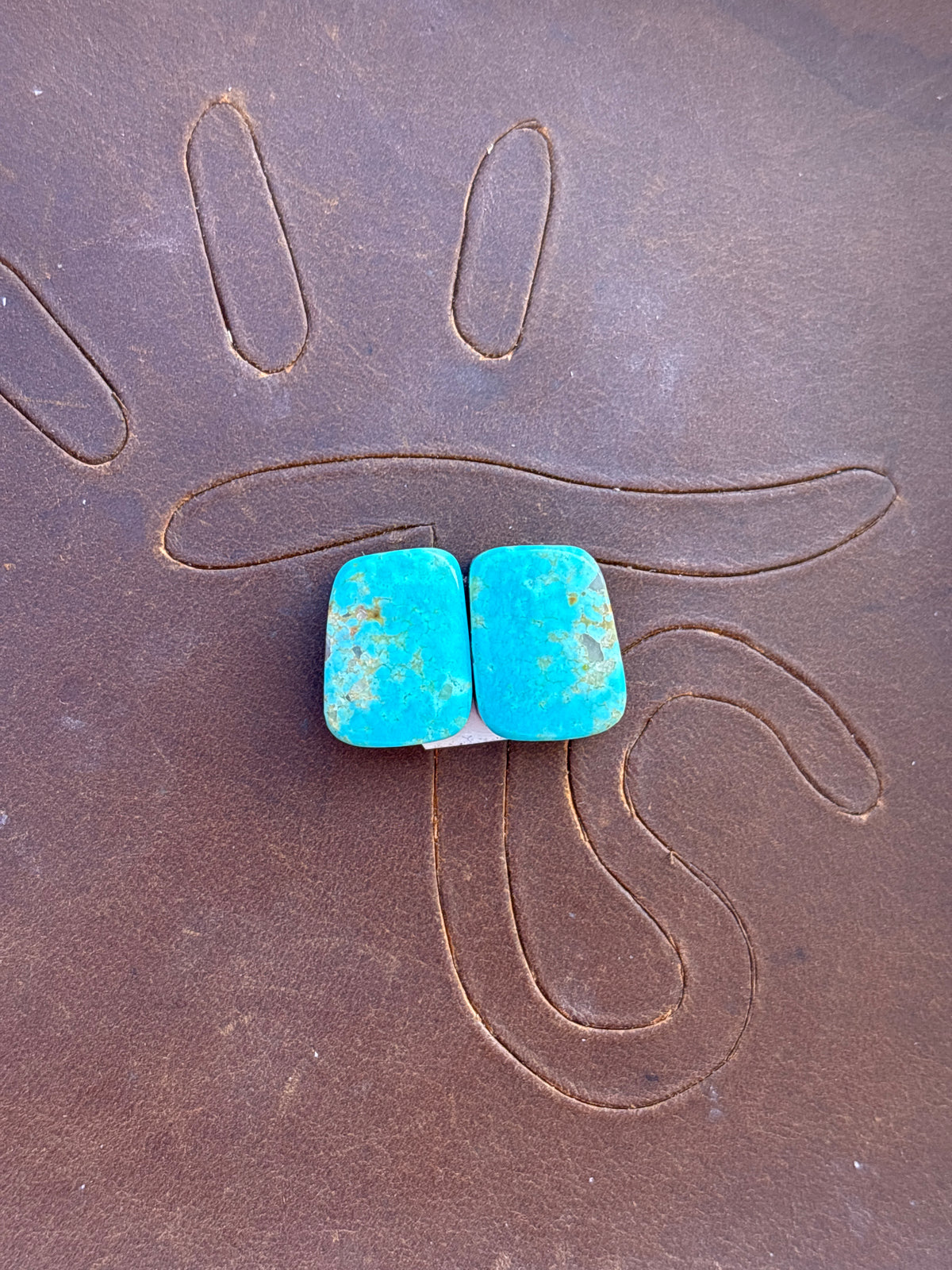 Turquoise Earrings Cabochon Set