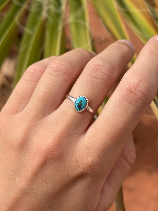 Native American, Hand-Made, Turquoise & Sterling Silver Ring