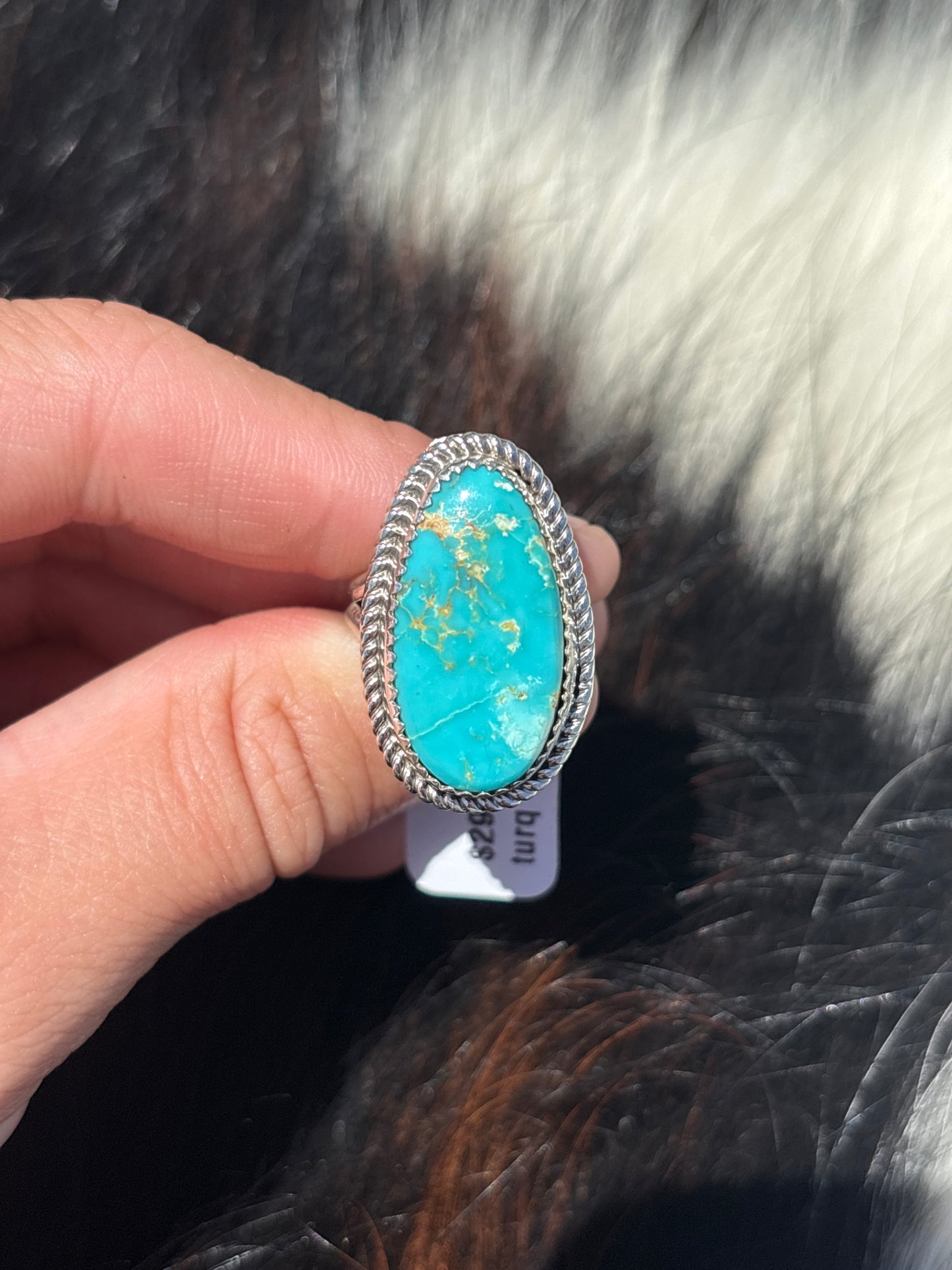 Native American, Hand-Made, Turquoise & Sterling Silver Ring