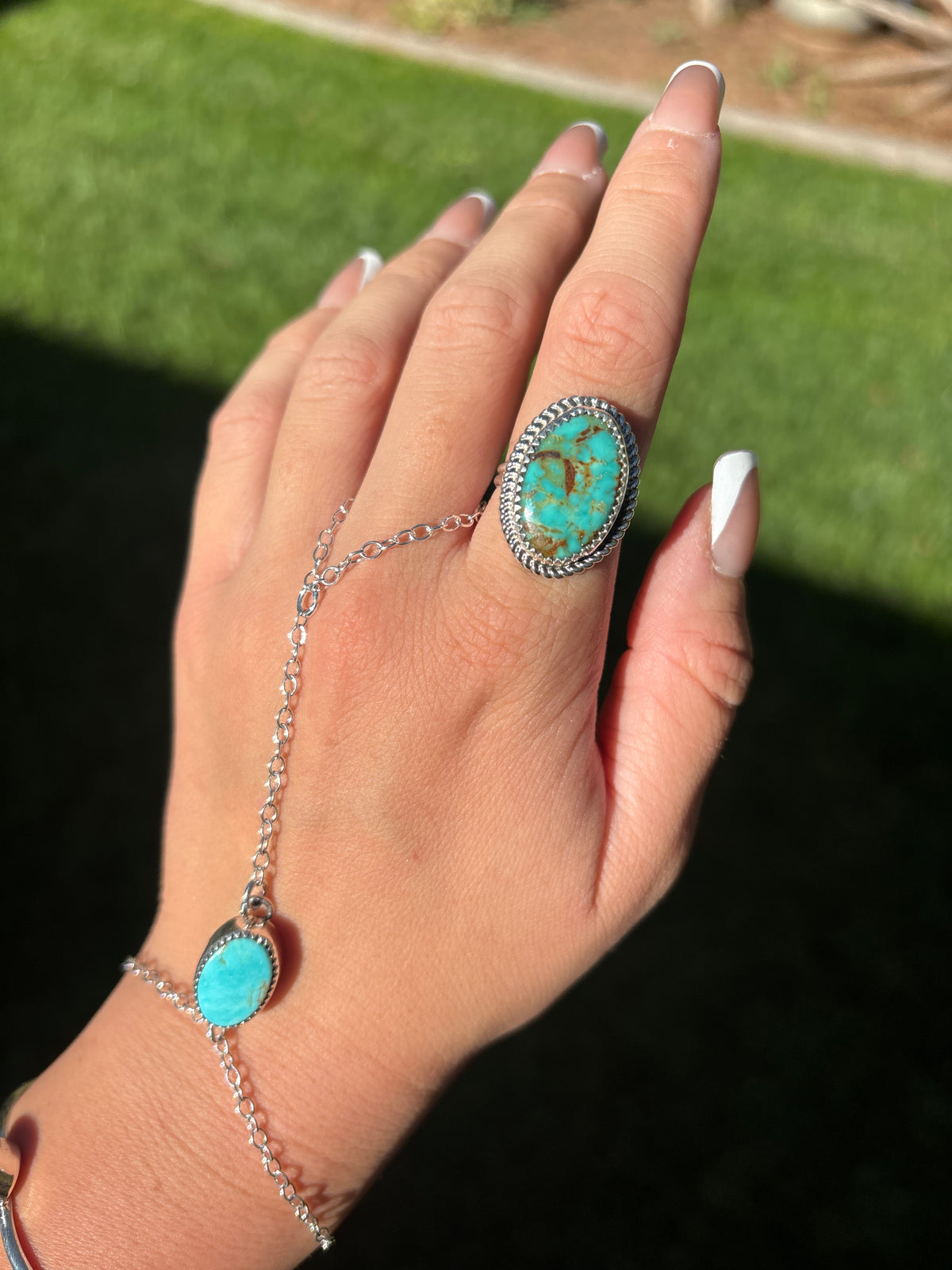 Native American, Hand-Made, Turquoise & Sterling Silver Ring