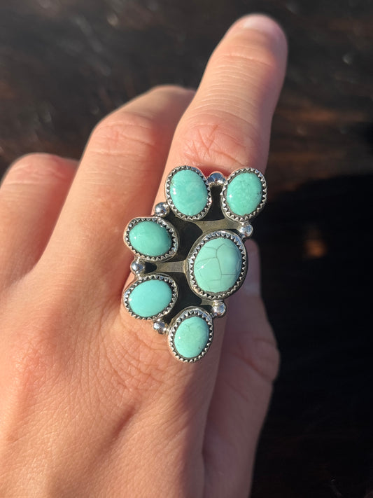 Native American, Hand-Made, Turquoise & Sterling Silver Ring