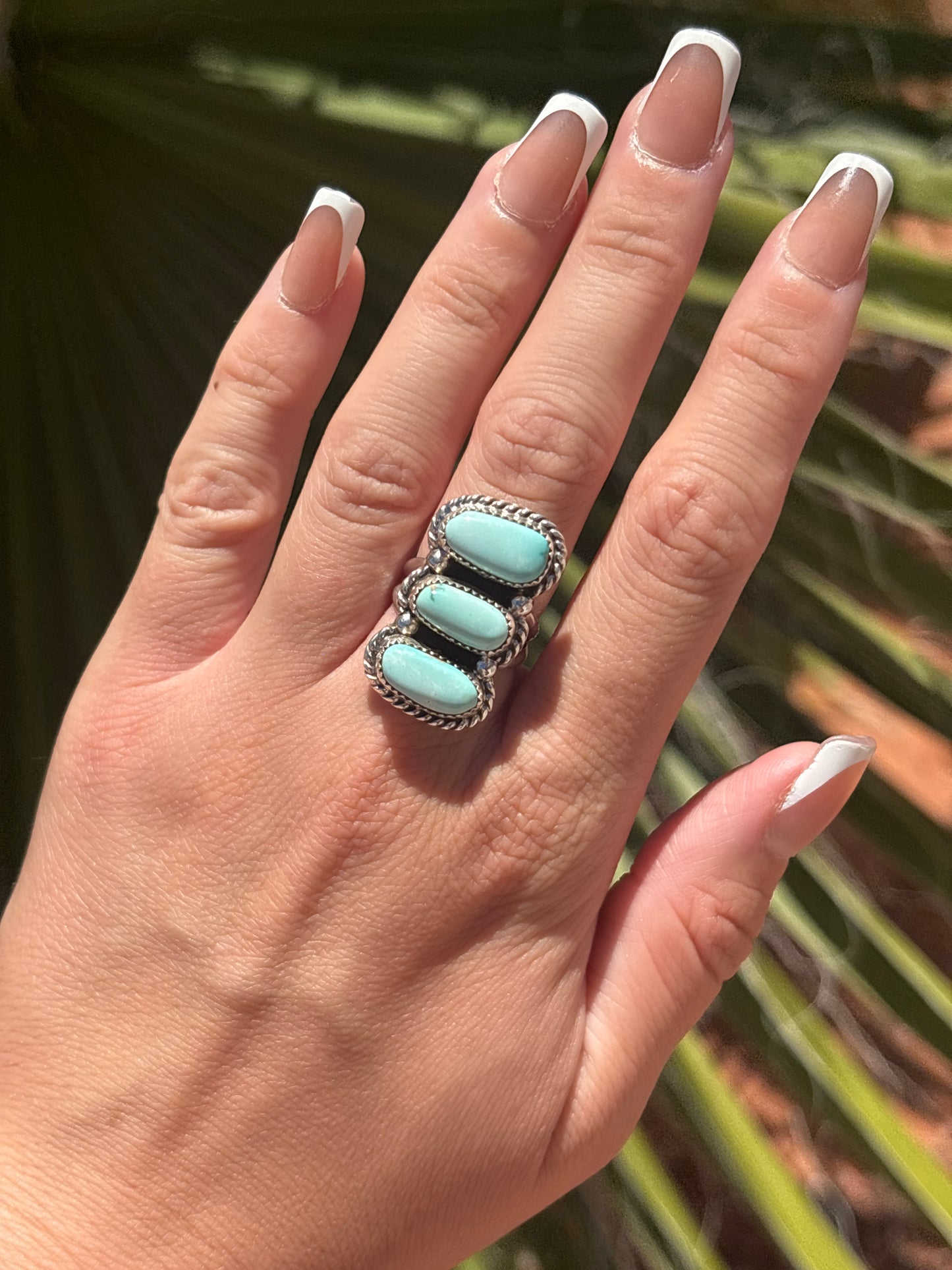 Native American, Hand-Made, Turquoise & Sterling Silver Ring