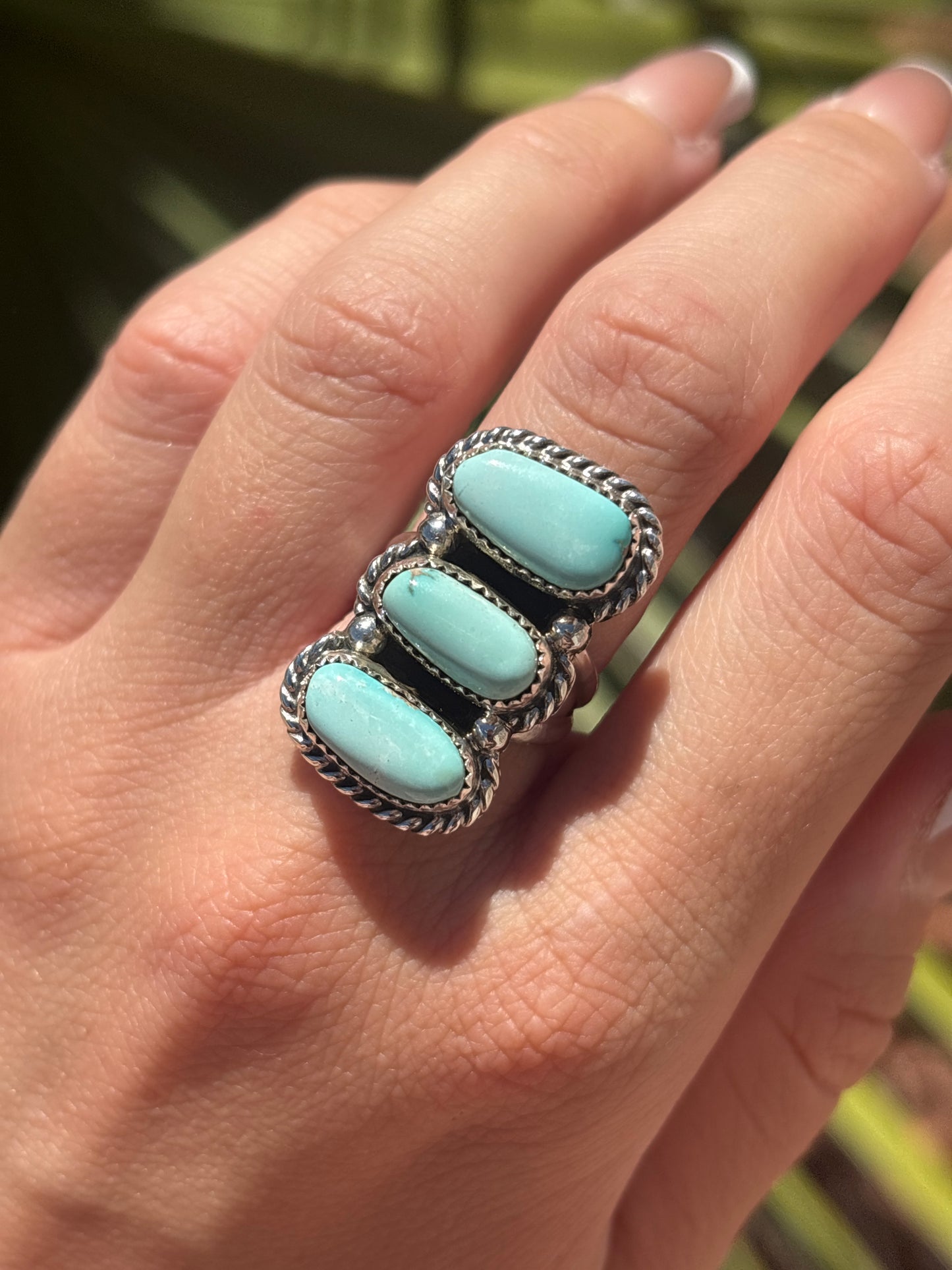 Native American, Hand-Made, Turquoise & Sterling Silver Ring